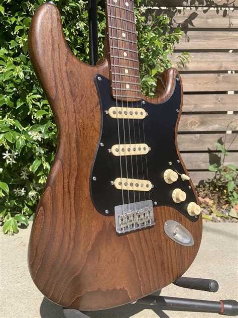 My 1st Build Fender Solid Rosewood Usa Pro Neck With Warmoth Roasted Swamp Ash 1 Piece Body