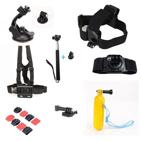 For Gopro Set Helmet Harness Chest Belt Head Mount Strap Monopod For Go