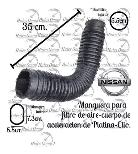 Manguera De Filtro De Aire Purificador Nissan Platina Ducto Meses Sin