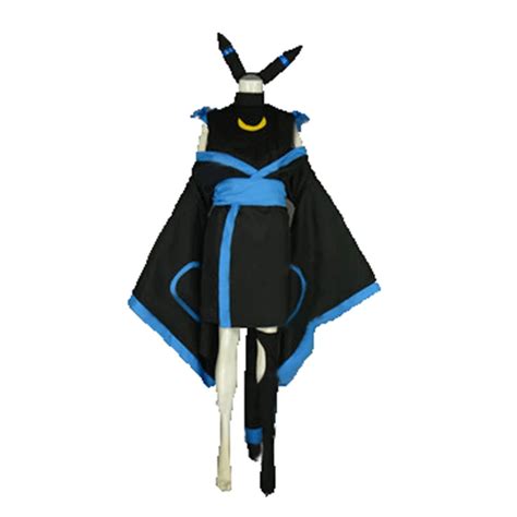 Customized Pokemon Umbreon Cosplay Costume Dress With Socks And Hair Accessory In Anime Costumes