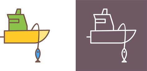 Fishing Boat Icon Design Vector Art At Vecteezy