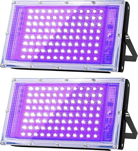 Glostars Pack W Led Black Light Lamp Blacklight Floodlight Ip