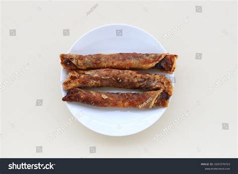 Indonesian Traditional Food Named Pisang Coklat Stock Photo 2207270723