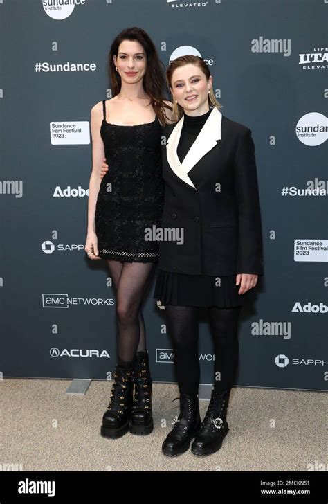 Anne Hathaway And Thomasin Mckenzie Arriving At The Eileen” Premiere