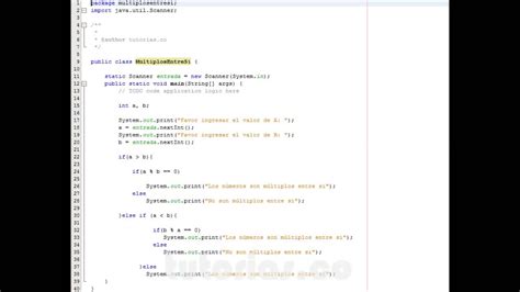 sentencia if else java numeros múltiplos entre si YouTube