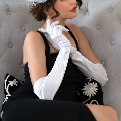 White Opera Gloves Etsy