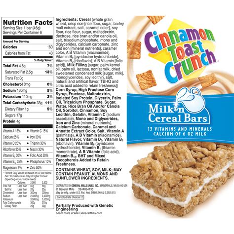 Cinnamon Toast Crunch Churros Nutrition Facts Bios Pics