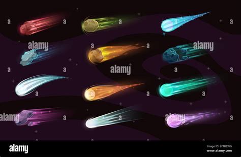 Fantasy comet, meteor or asteroid in space Stock Vector Image & Art - Alamy