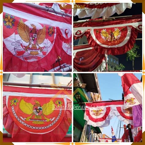 Jual Bendera Background Backdrop Spanduk Garuda Merah Putih