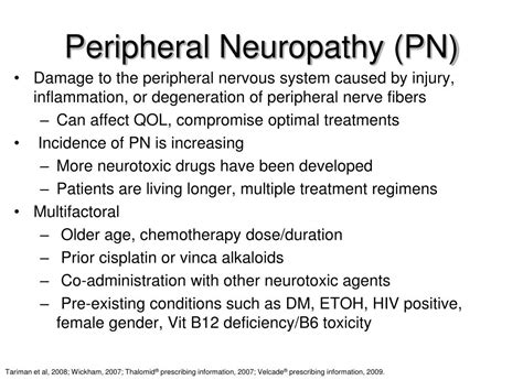 Ppt Peripheral Neuropathy Prediction Prevention And Palliation