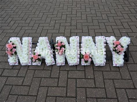 Nanny Floral Letter Wreath With Clusters Funeral Flowers Canvey