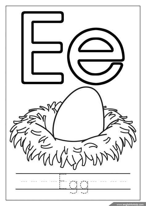 Free Printables For Letter E To Color