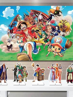 Painel de Aniversário One Piece 1 5x1 0m e Kit Totem mdf Elo7