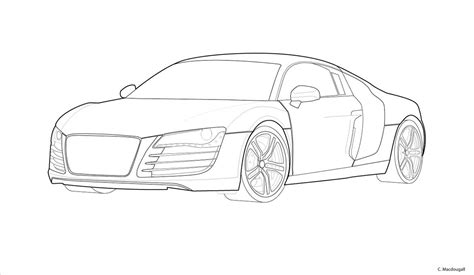 Audi R8 Outline by Stratis303 on DeviantArt