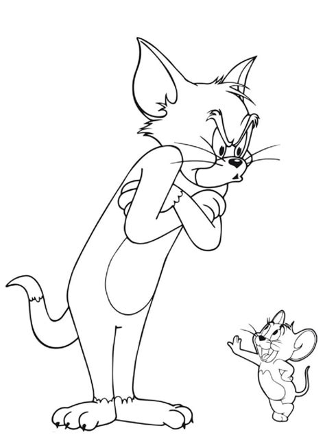 Angry Tom And Fun Jerry Coloring Page Download Print Or Color Online