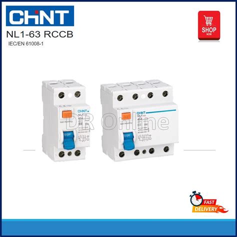 CHINT ELCB RCCB NL1 63 2P 4P 100MA 300MA 40A 63A 100A Shopee