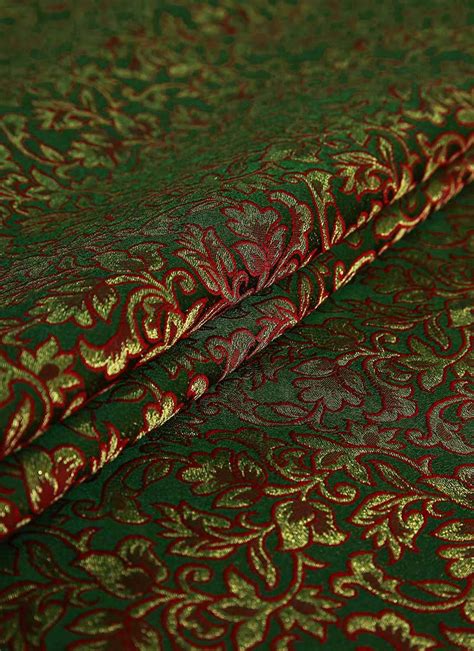 Buy Green Art Silk Brocade Fabric Brocade Blended Patterned Online