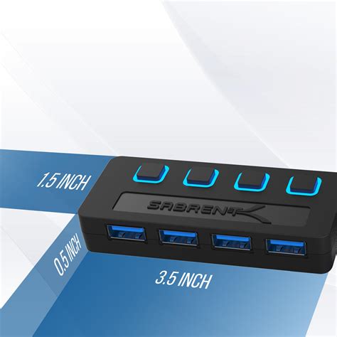 Amazon Sabrent Port Usb Hub With Individual Led Power