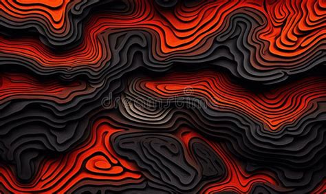 Red And Black 3d Surface Texture Wall Stock Illustration Illustration