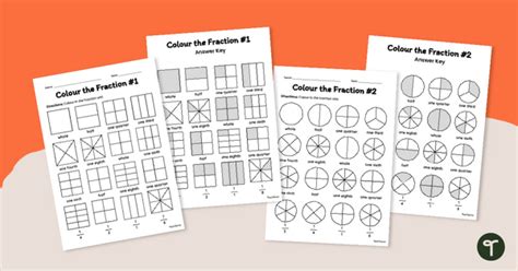 Identify Unit Fractions Worksheets Teach Starter