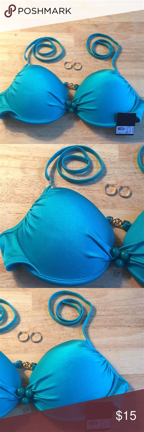 Teal Victorias Secret Bathing Suit Top 36c Hi This Victorias Secret Teal Bathing Suit