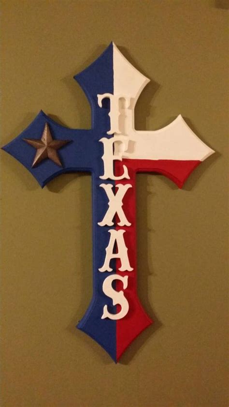 Texas Handcrafted Cross Etsy Handcrafted Cross Cross Wall Decor