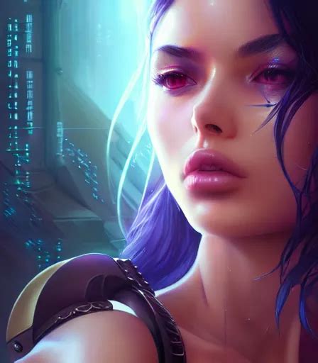 Beautiful Portrait Of A Cyberpunk Goddess Who Looks Stable Diffusion