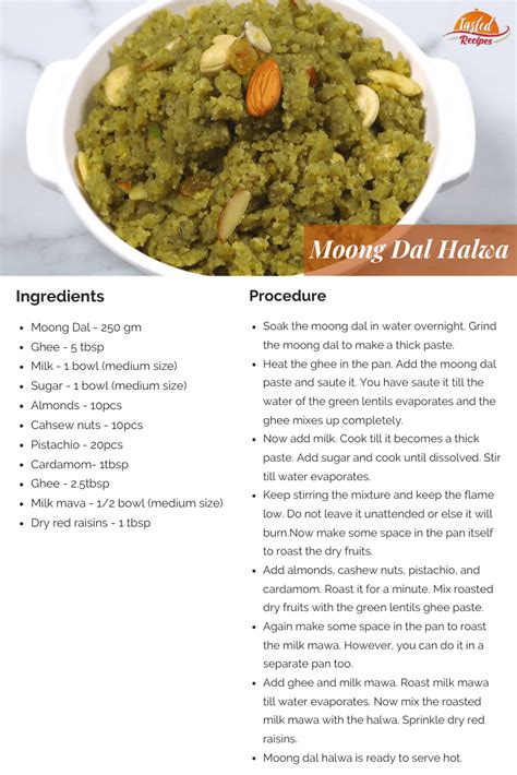 Green Moong Dal Halwa Recipe - Tasted Recipes