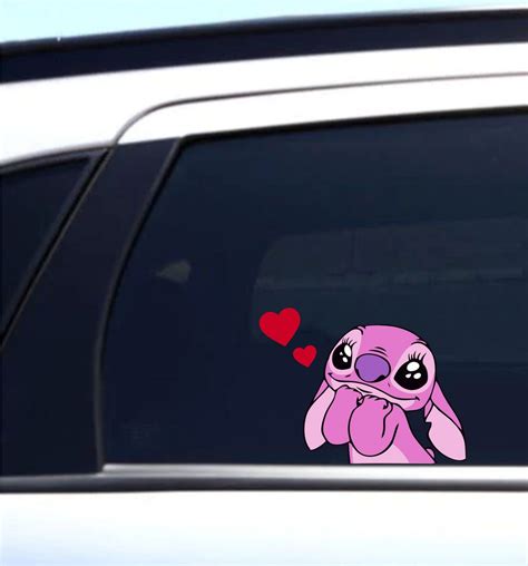 Angel In Love Peeker Peeking Peek Car Vinyl Stickers Car Decals Disney