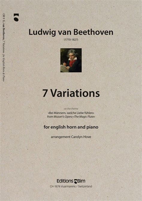 Ludwig Van Beethoven 7 Variations Editions Bim And The Brass Press