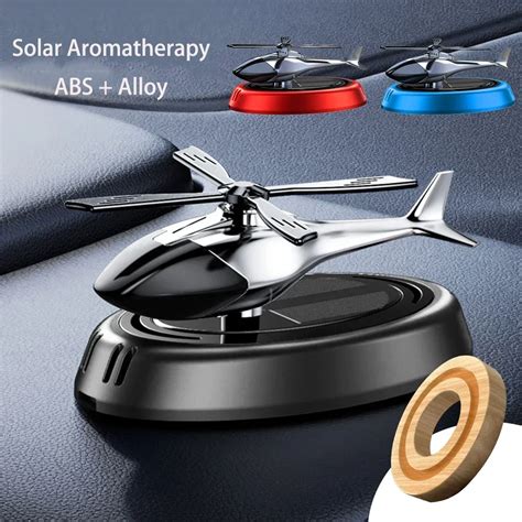 Solar Powered Rotation Helicopter Solar Aromatherapy Car Air Freshener