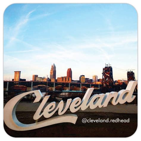 Cleveland Sign Photo Coaster