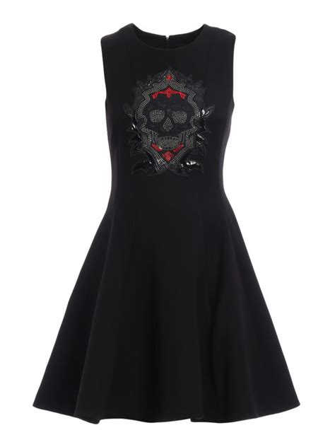 Kurze Kleider Philipp Plein Kurzes Kleid Schwarz Wrg Pte N