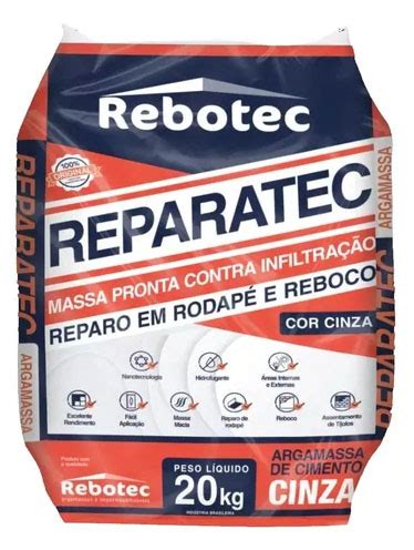 Massa Impermeabilizante Reparatec 20Kg Rebotec Original Vendas Rebotec