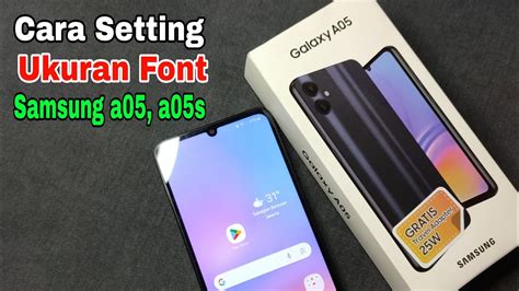 Cara Setting Ukuran Huruf Font Di Hp Samsung A A S Youtube