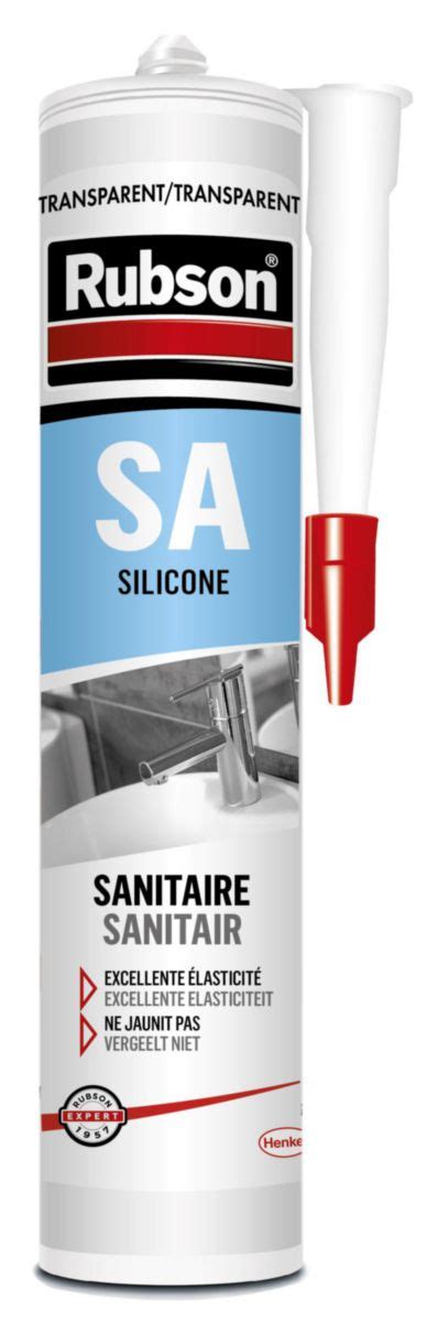 Mastic Silicone Rubson SA Sanitaire Translucide Cartouche De 300 Ml