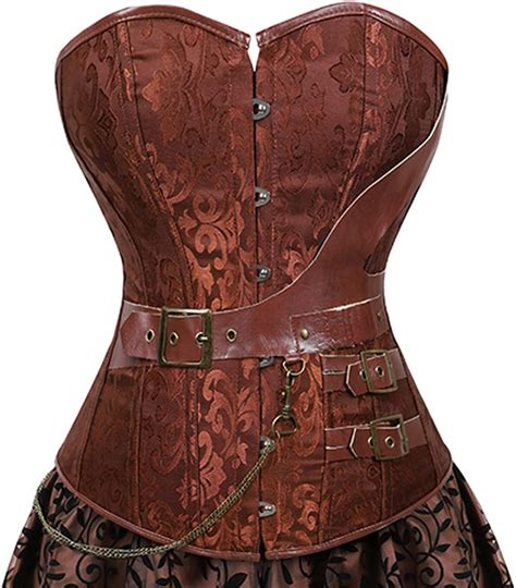 Corset Gothique Steampunk Pour Femmes Corsage D Halloween 55 OFF