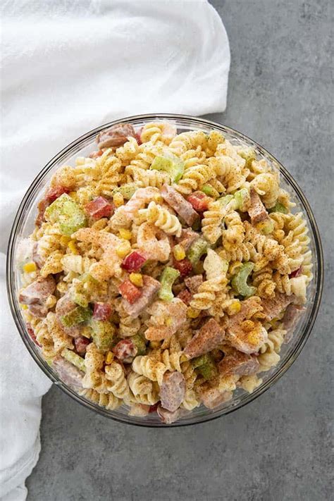 Shrimp Boil Pasta Salad The Salty Marshmallow Recipe Pasta Salad