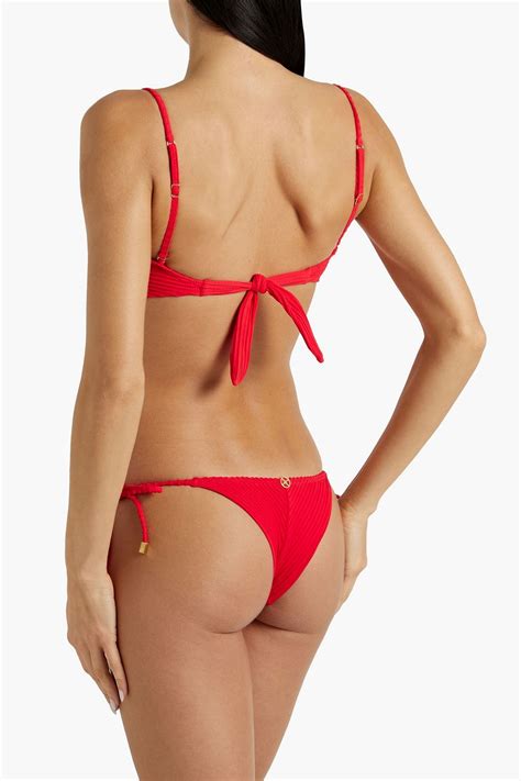 VIX PAULA HERMANNY Dune Ribbed Bandeau Bikini Top THE OUTNET