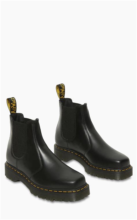 Dr. Martens 2976 Bex Squared Toe Leather Chelsea Boots Black | Cultizm