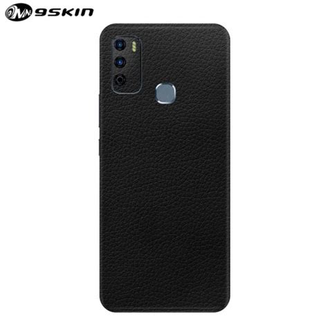 Jual 9Skin Premium Skin For Infinix Hot 9 3M Leather Wood Texture Black Leather Back Only