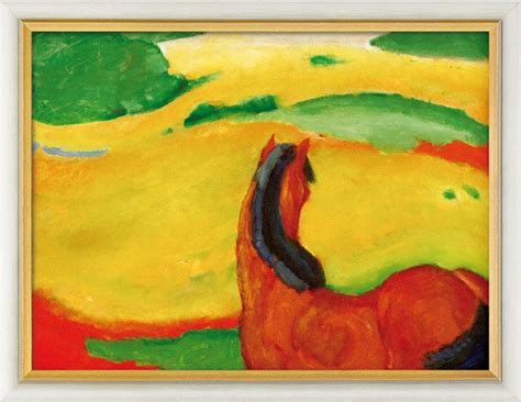 Bild Pferd In Der Landschaft Gerahmt Von Franz Marc Kaufen