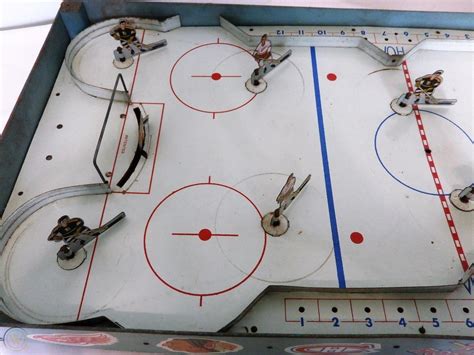 Vintage 1950s Eagle Toys Nhl Original 6 Table Top Hockey Game W All 6