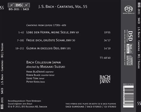 Bach Collegium Japan Masaaki Suzuki J S Bach Cantatas Volume 55