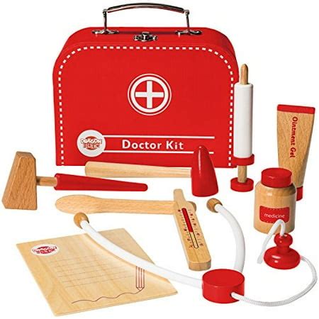 Dragon Drew Wooden Doctor Kit for Kids, Pretend Doctor Kit for Kids, Medical Kit for Toddler ...