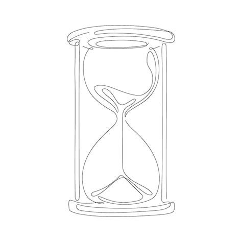 Free Vector Hand Drawn Hourglass Drawing Illustration