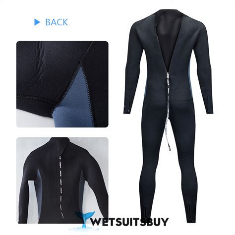 Mens 5mm Neoprene Fullsuit Rash Guard Diving Suit Keep Warm Back