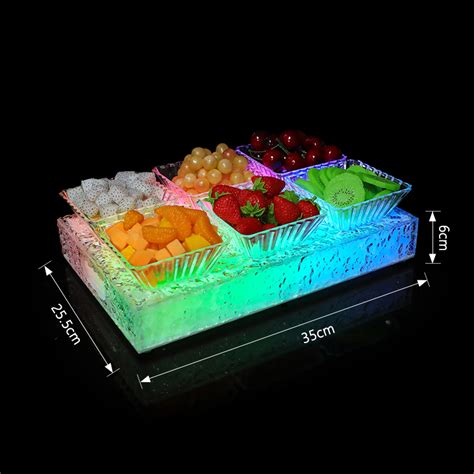 Led Fruit Tray Snack Serving Tray Fruit Plate Buy Led Fruit Serving