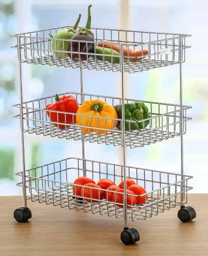 Stainless Steel Ss Fruit And Vegetable Trolley At Rs Piece In