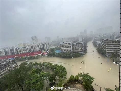 台风“三巴”致广东湛江北部现特大暴雨，湛江市区水浸严重影响降雨区域